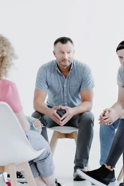 men and women during anger management treatment