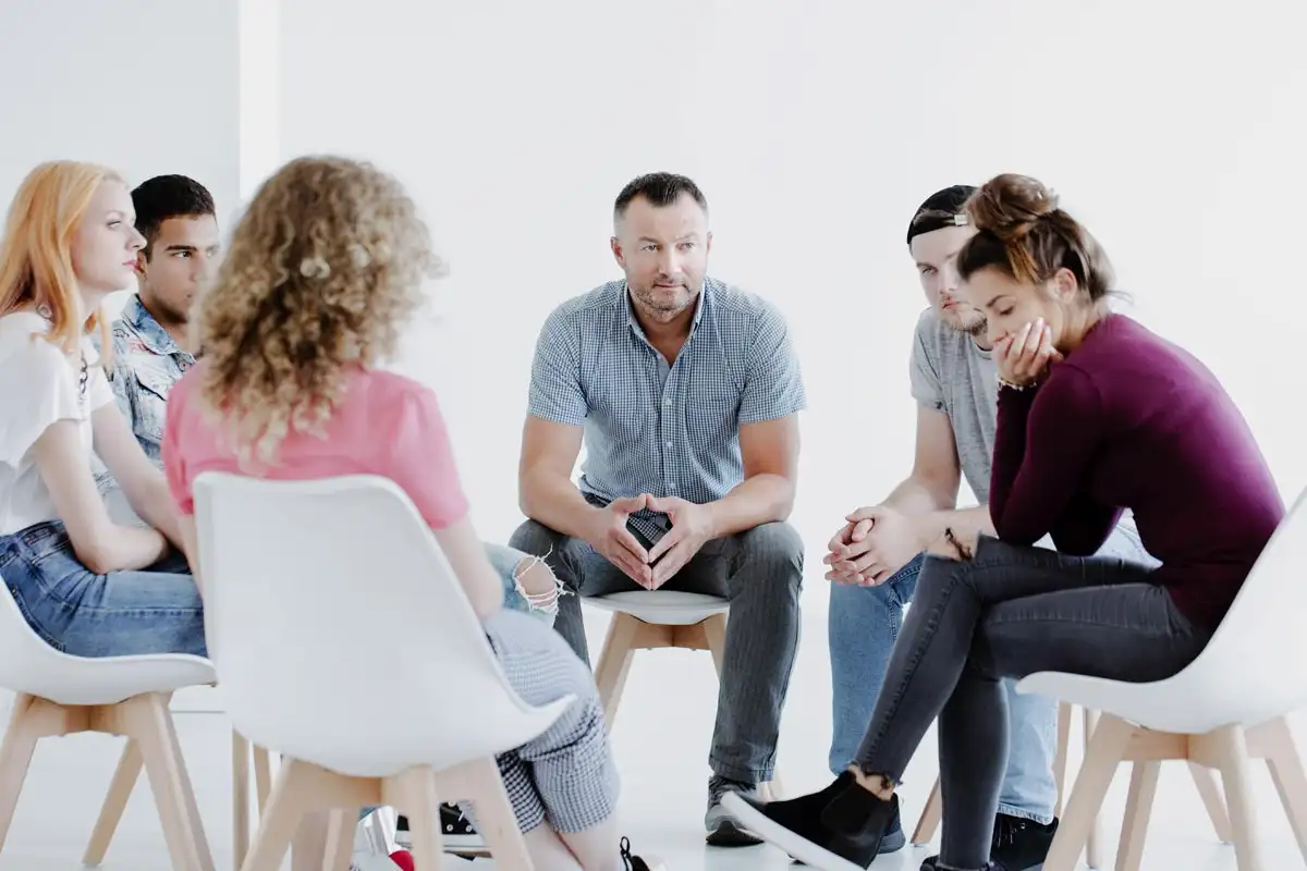 men and women during anger management treatment