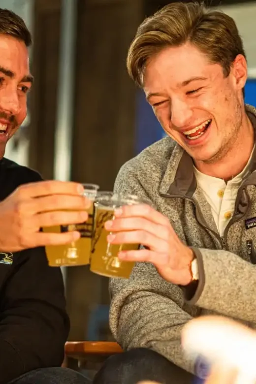 photo of two men drinking alcohol