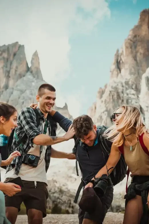 photo of friends hiking together