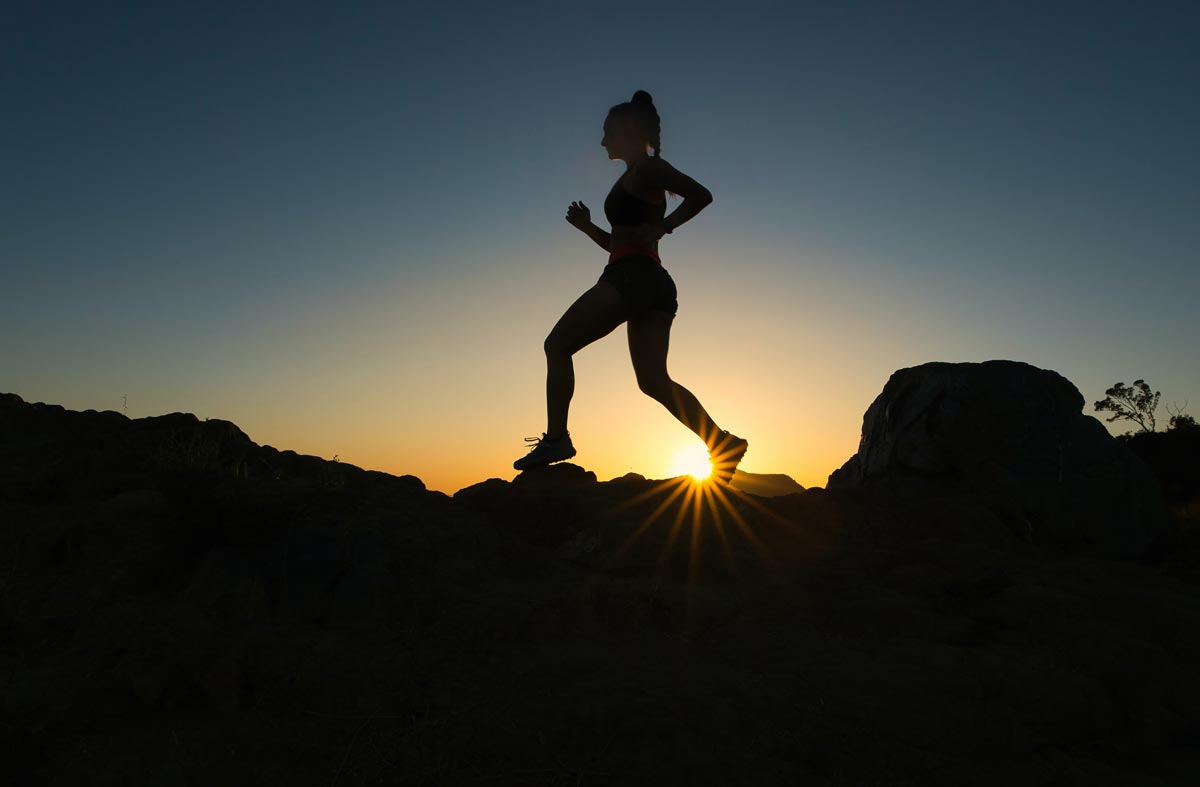 photo of a woman running