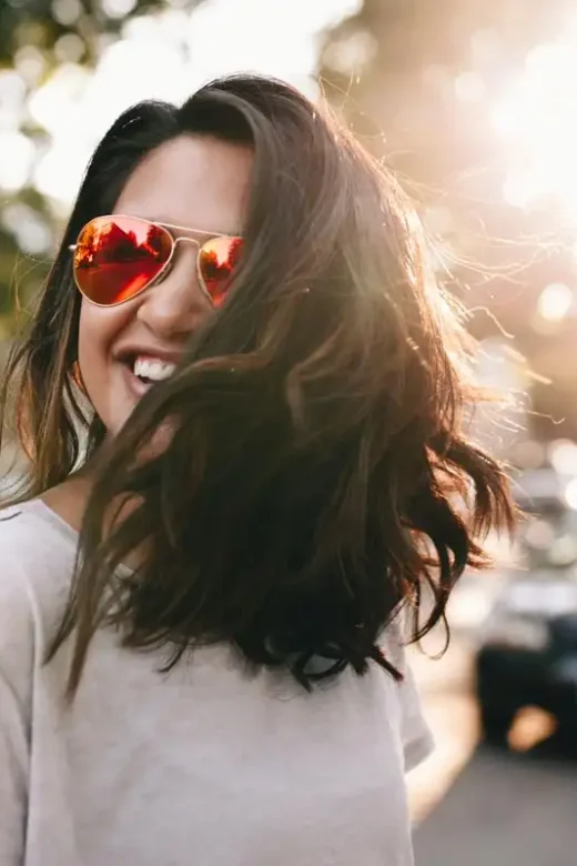 photo of a happy confident woman smiling