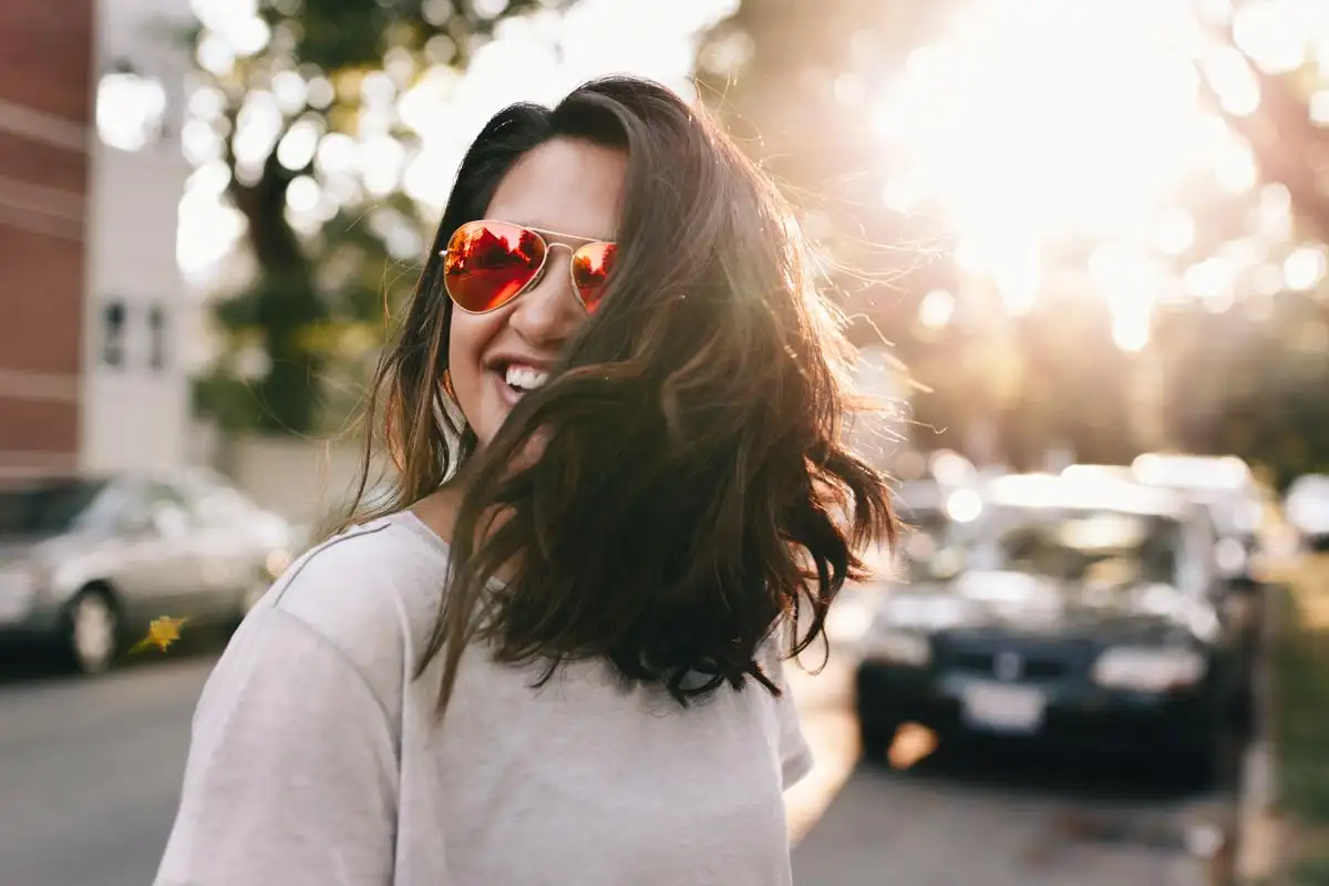 photo of a happy confident woman smiling