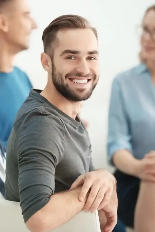 photo of a group during therapy session addiction recovery