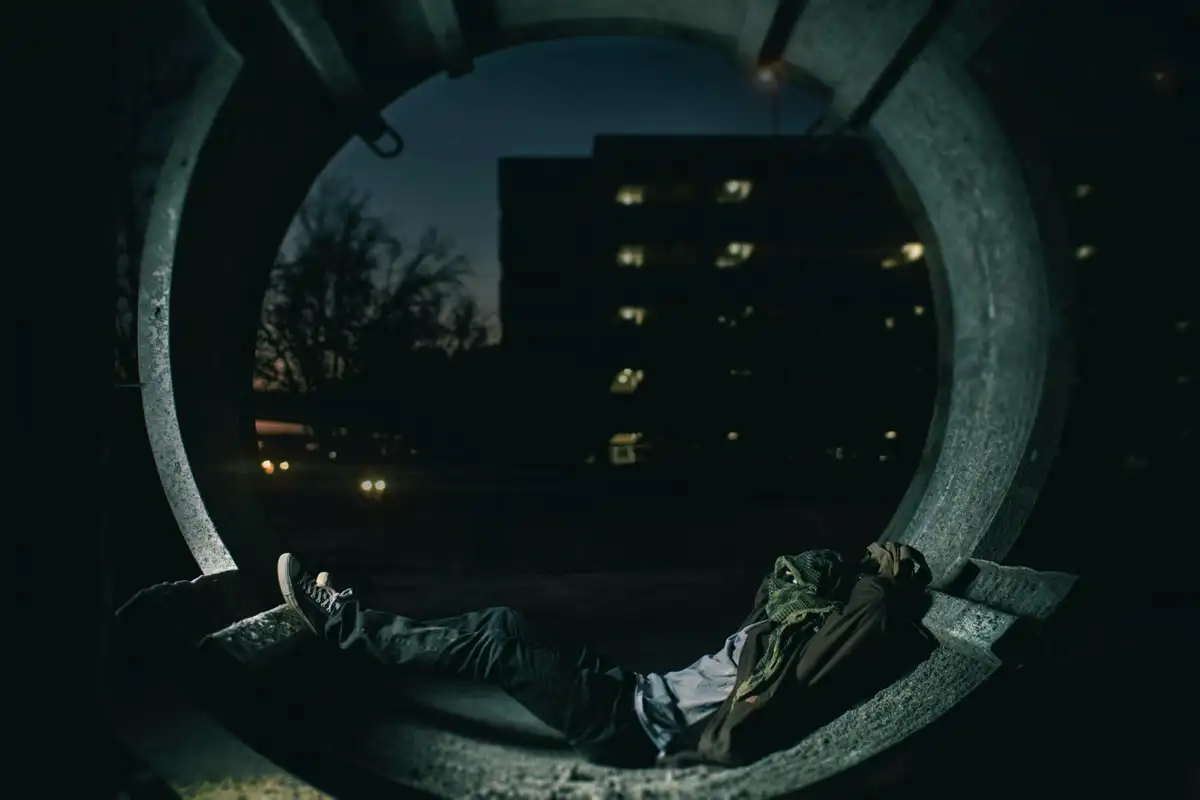photo of a homeless man