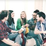 young people in a group supporting each other's mental health