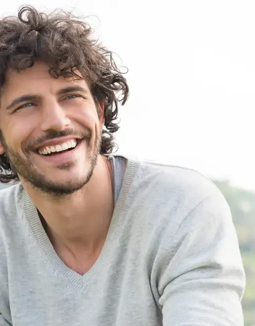 handsome young man smiling