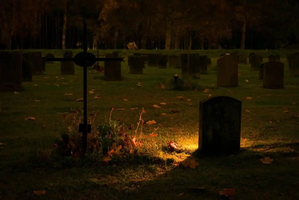 Riverside California cemetery in the dark Drug overdose death