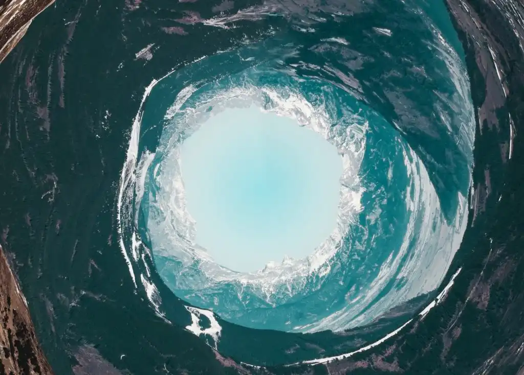 Ice cave representing winter depression and seasonal affective disorders