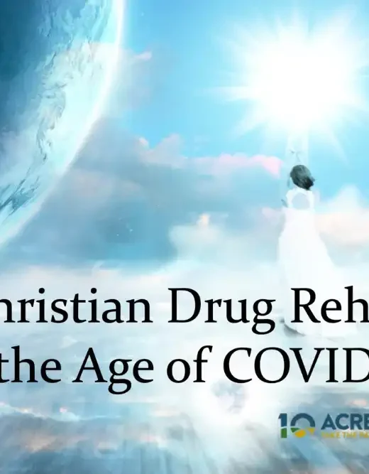 Christian Drug Rehab in the age of COVID-19 blog title image of an angel in heaven