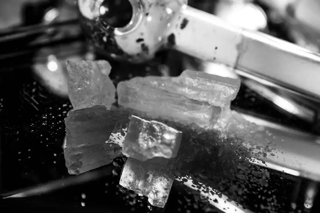 Glass meth smoking pipe