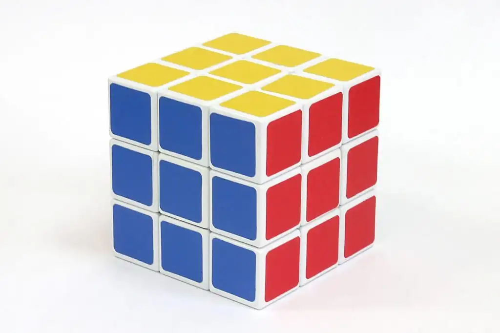 a Rubik's cube to illustrate brain stimulation in addicted adults, with evidence-based medical science