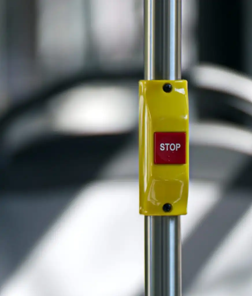 an industrial stop button to ensure safety at the workplace