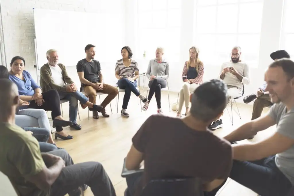 an outpatient group during a therapy