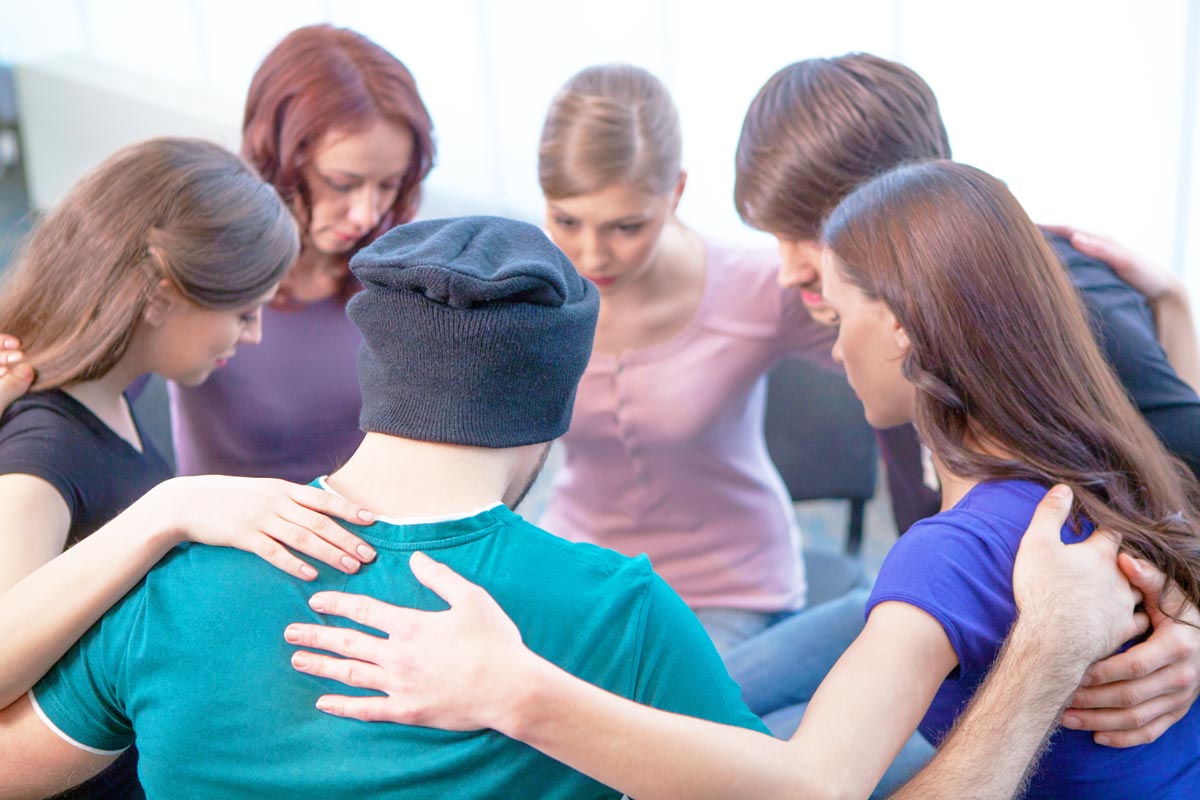 photo of people from a self-help group during therapy