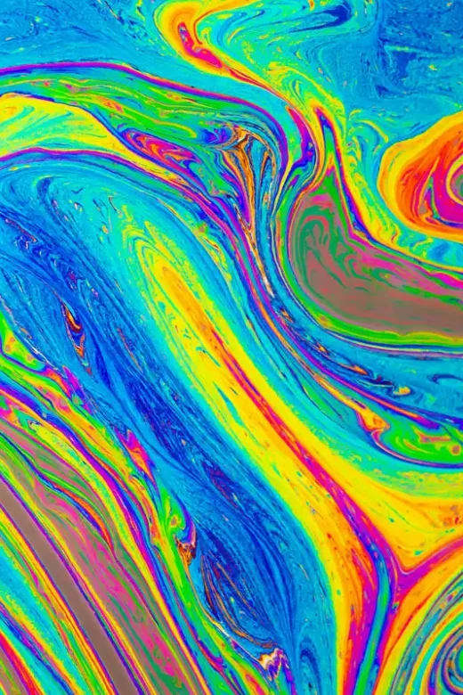 Natural dynamic mixture of oil colored pigments fluid flow background, LSD concept,Psychedelics