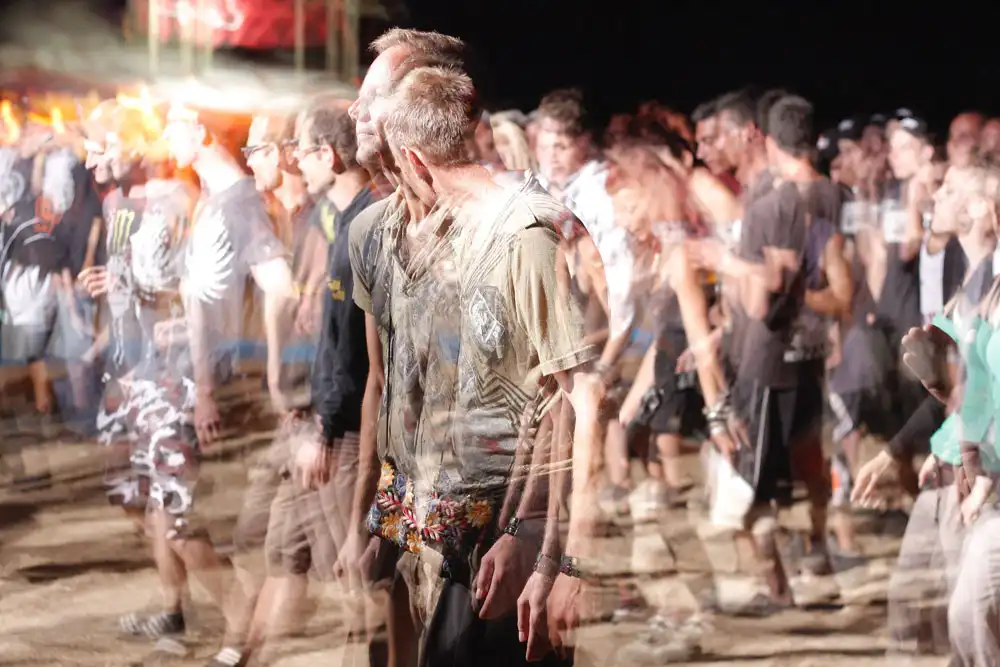 blurry image of people, double vision, Sensory hallucinations concept