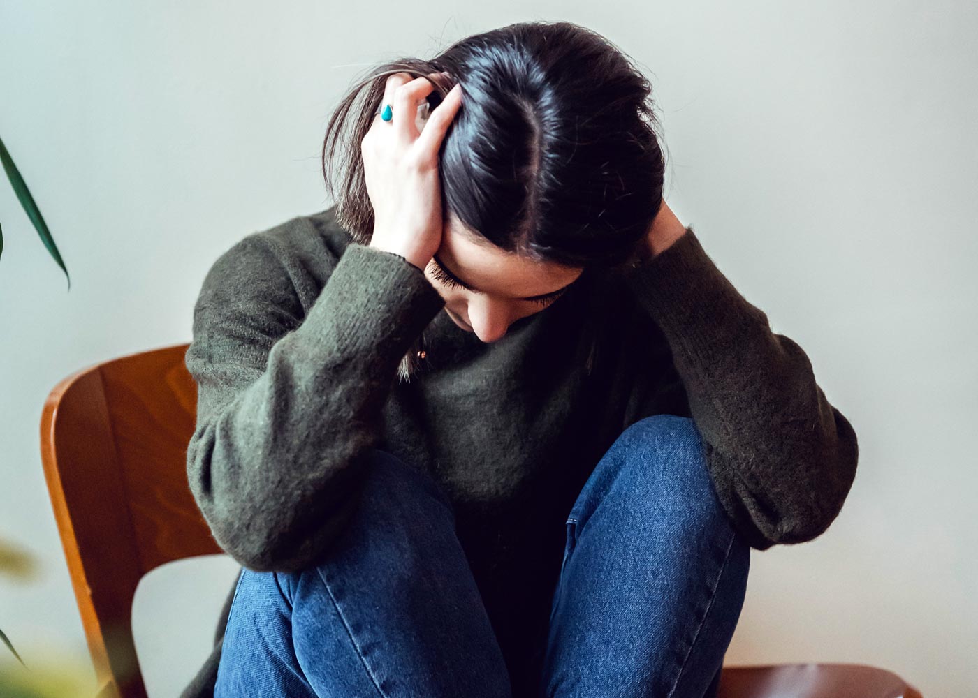 a woman with anxiety