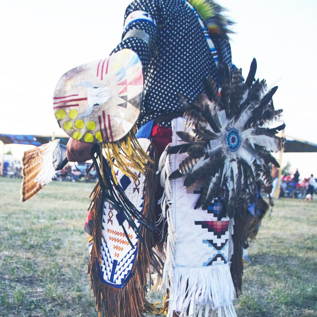 native american during an art activity