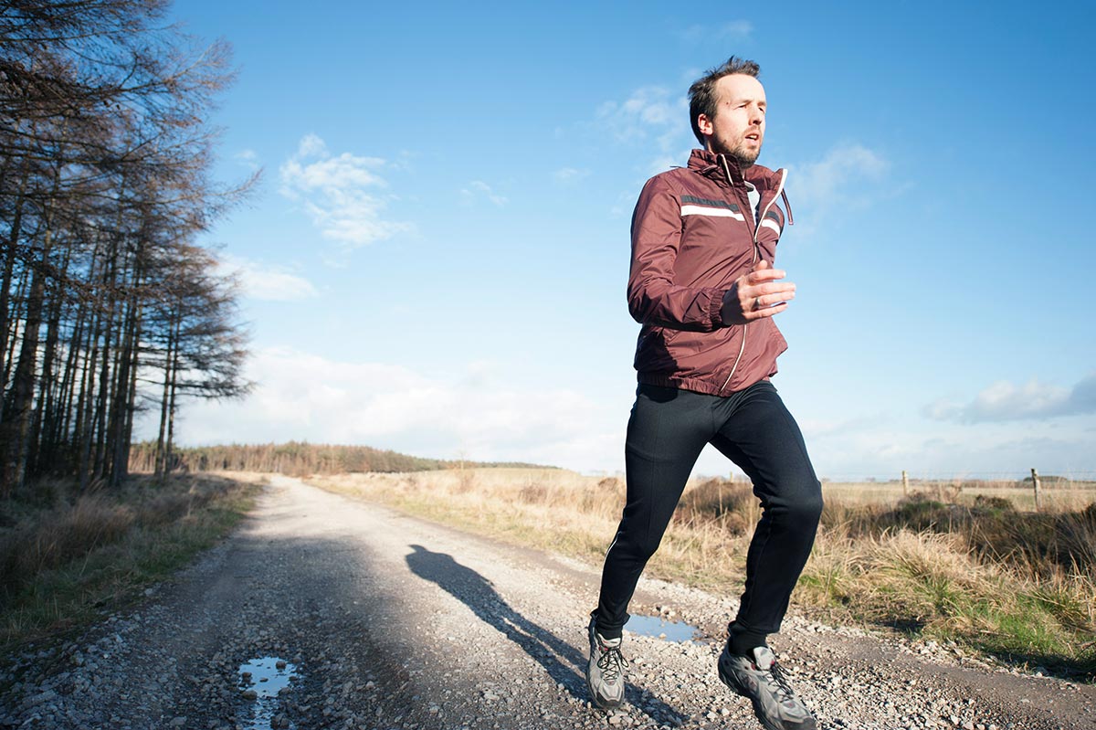 man exercising during the day