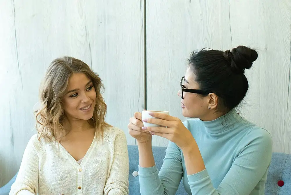 a woman inquiring about a substance abuse treatment from a rehab center in Los Angeles California