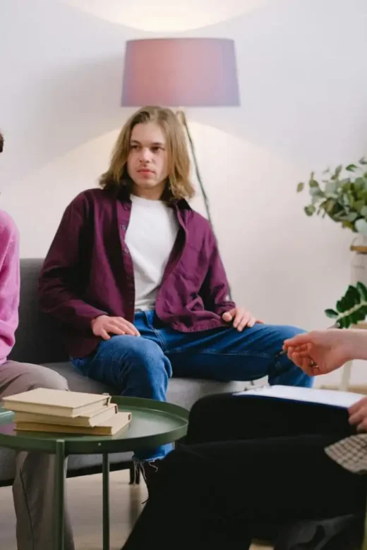 family taking therapy together