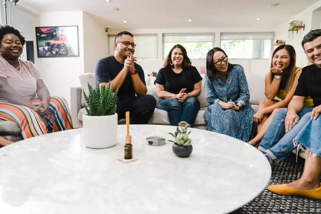 people in sober living after addiction recovery