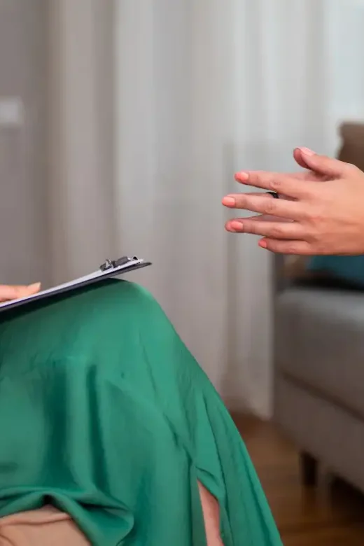 Person in a Therapy Session