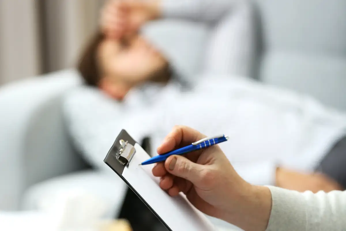 a man during therapy for anger management in drug and alcohol rehab in riverside CA