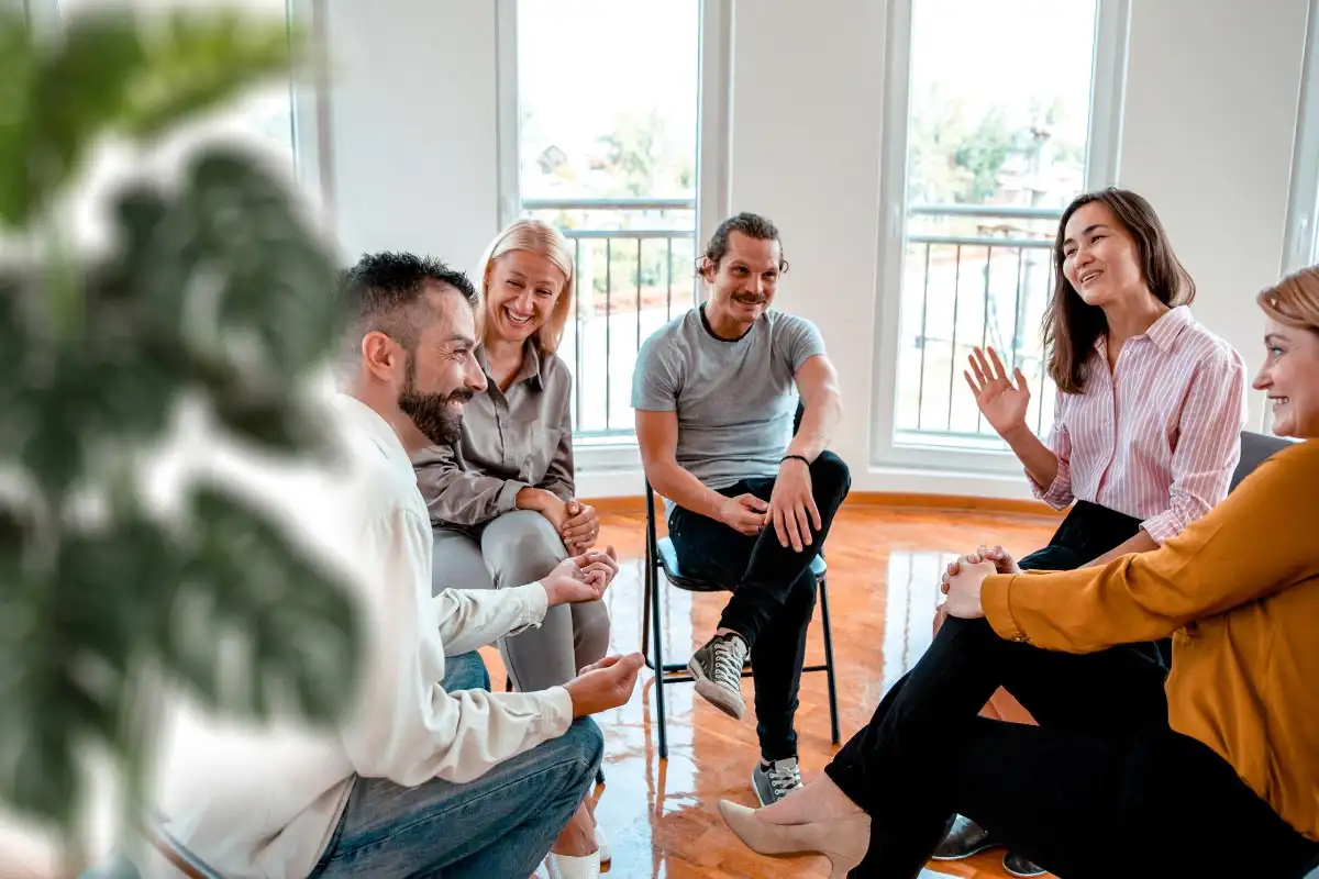 people during group therapy