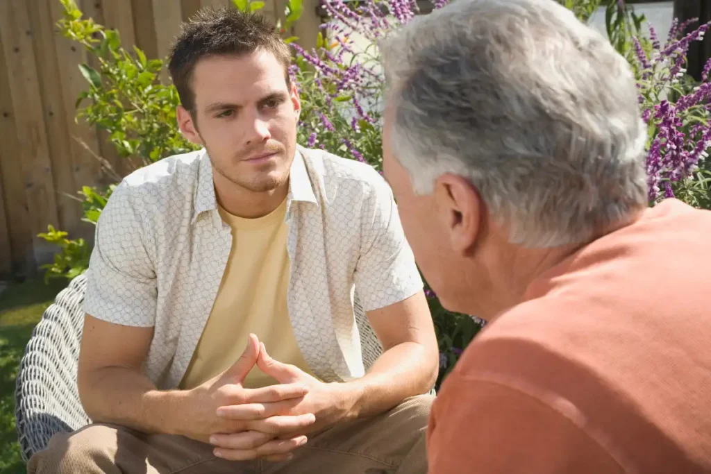 Men engaged in conversation