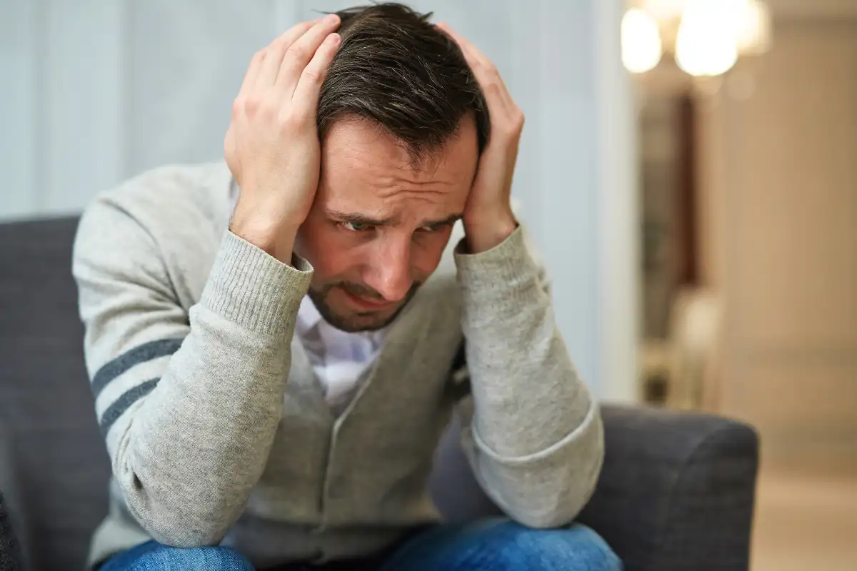 man showing frustration