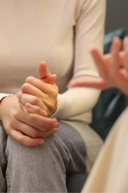 Professional Psychologist Working with Patient in Office, Closeup