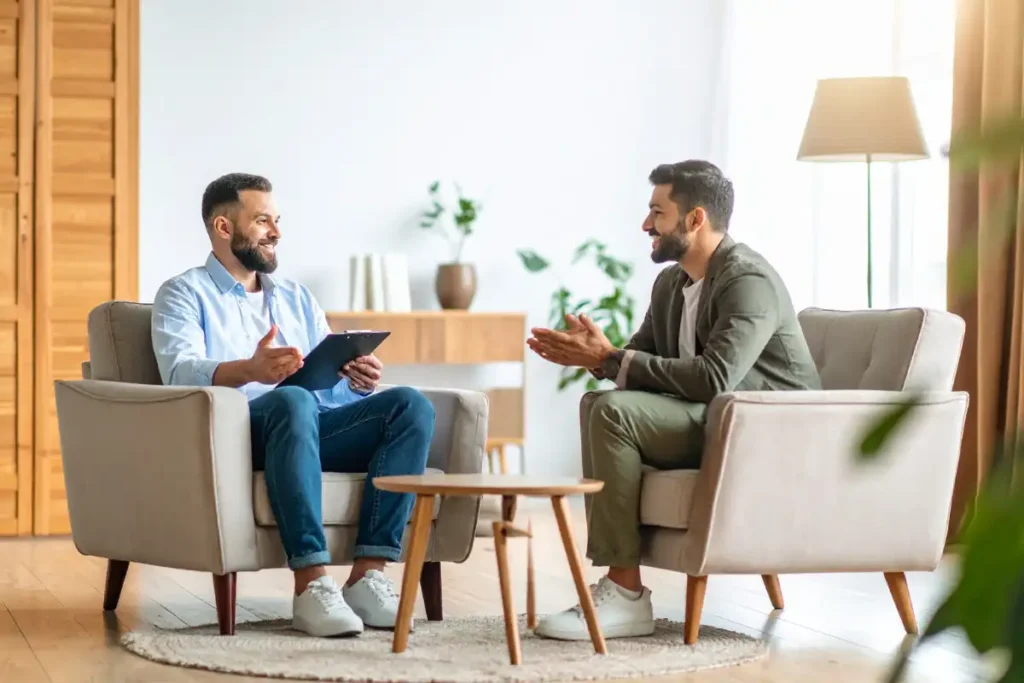 Therapist Consulting with Patient in Office