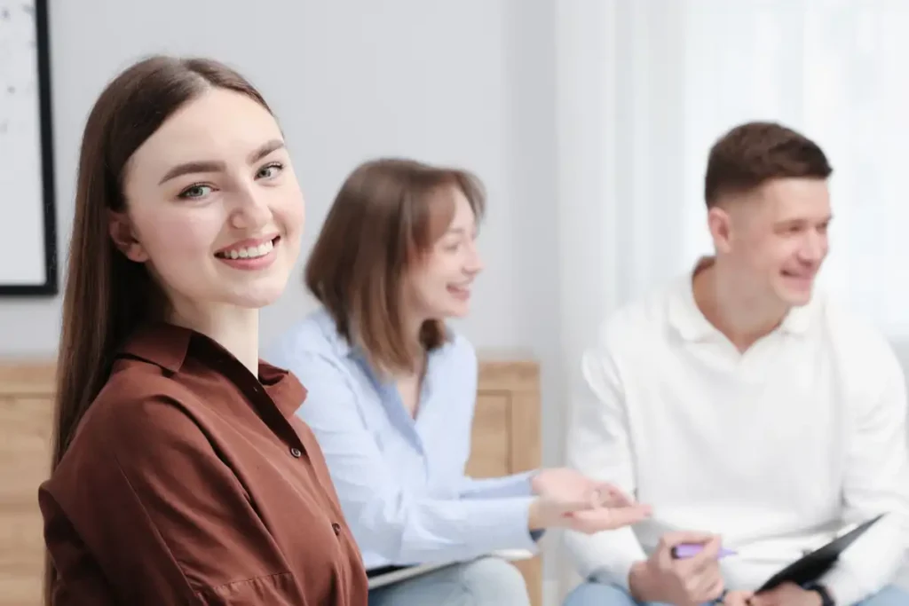 Group of People Having Meeting during Life Coaching Class Indoors