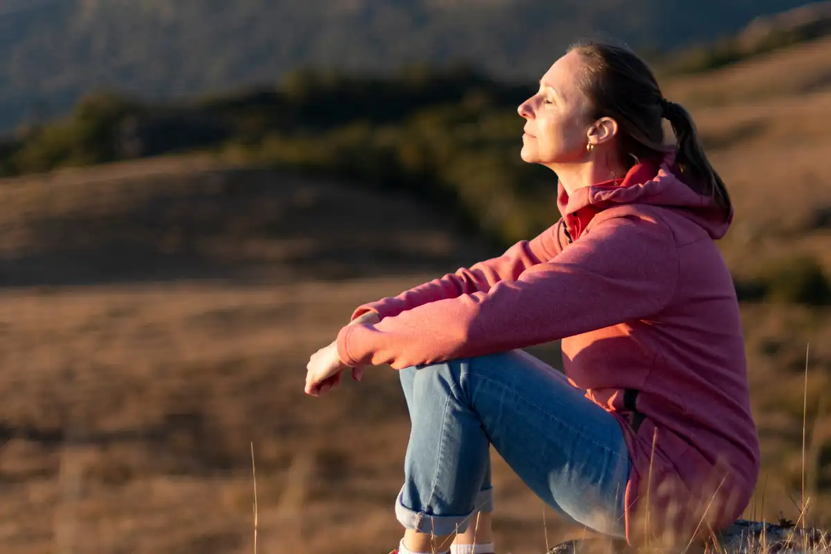 woman with peace of mind