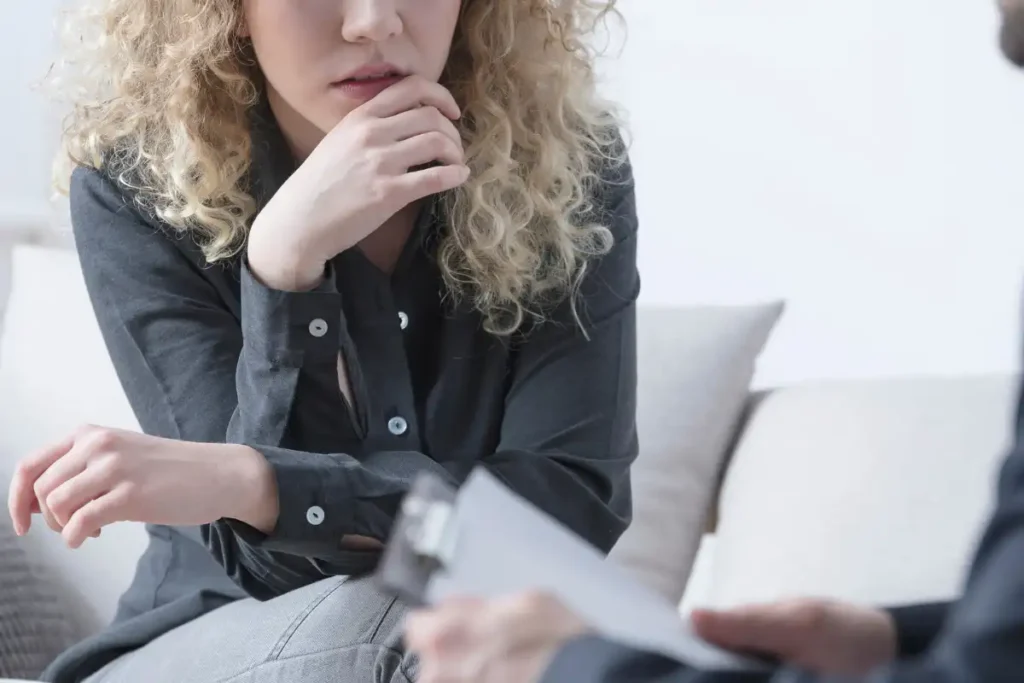 Patient during therapy session