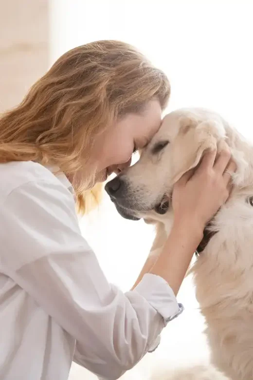 Woman with Pet Dog