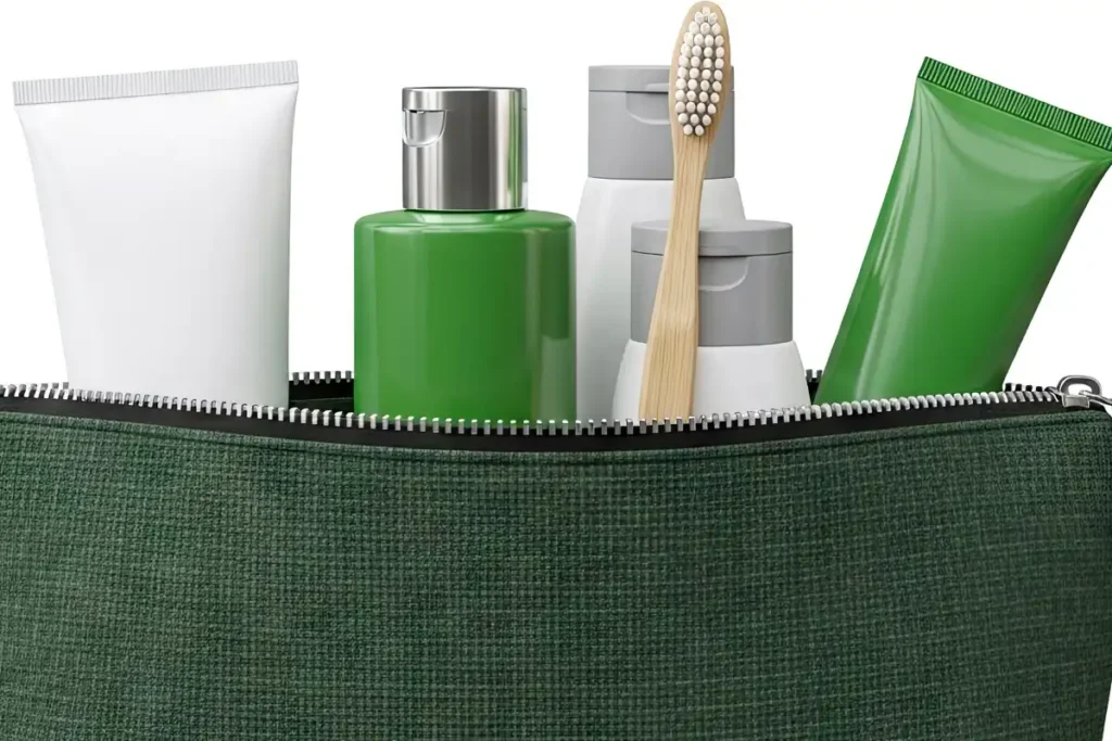 Toiletry bag with personal care items