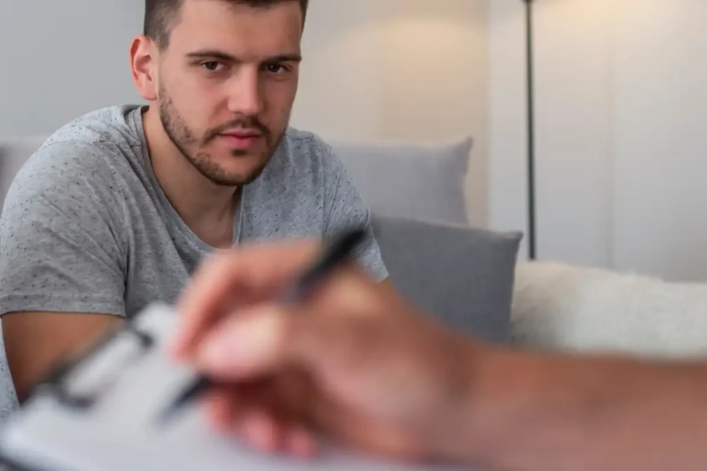 men during psychotherapy