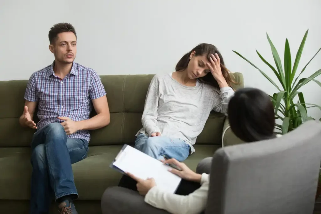 Couple engaged in counseling session