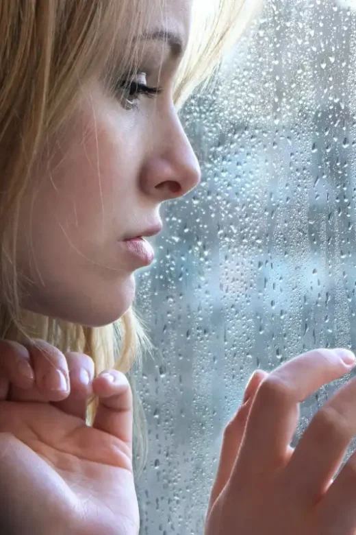 Girl Facing Winter Depression