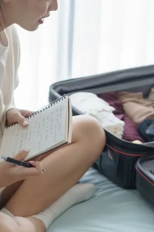 Woman doing checklist