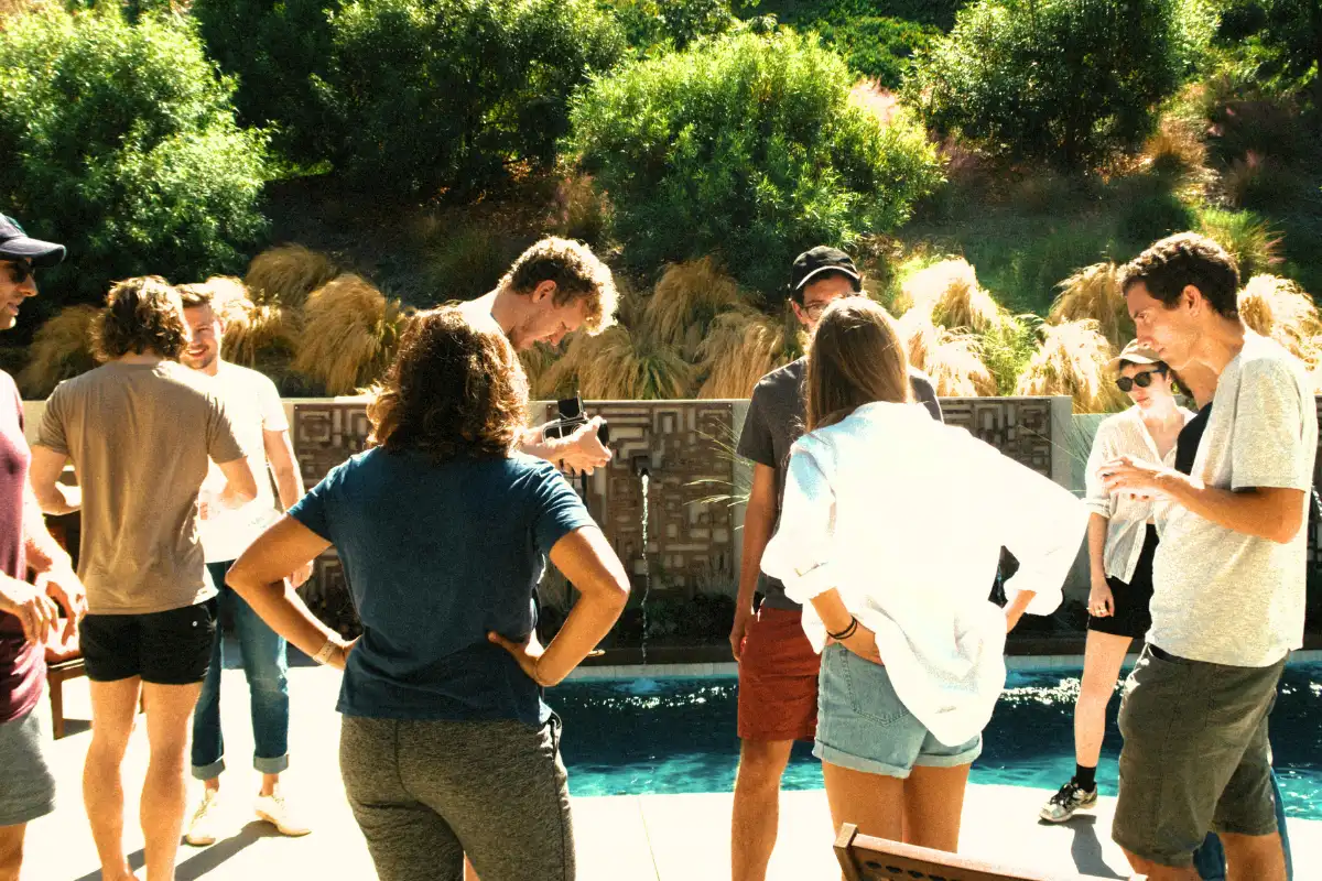 People Standing Beside Pool