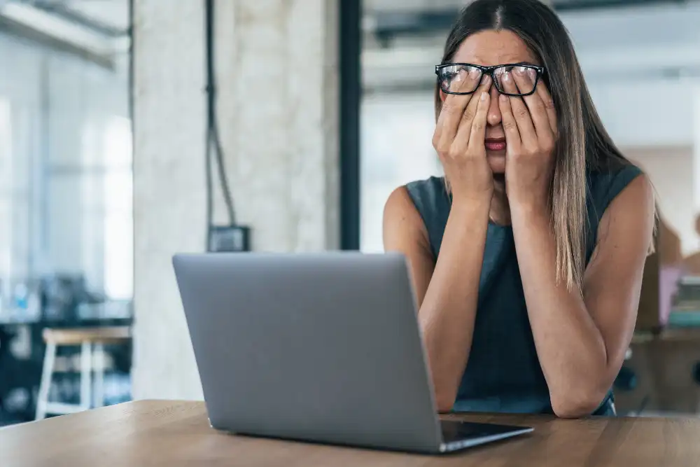 Stress Tired Business Woman