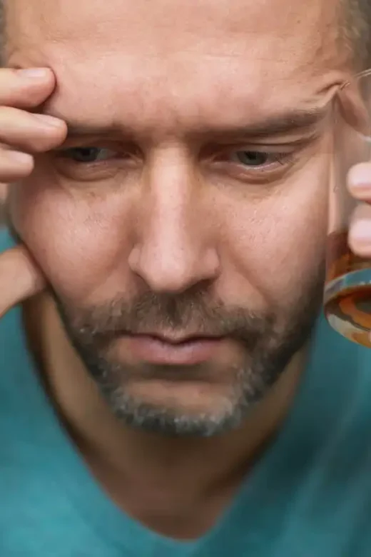 Man drinking alcohol
