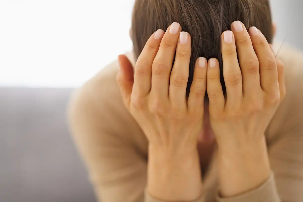 Stressed Young Woman staying Sober During Stressful Life Events
