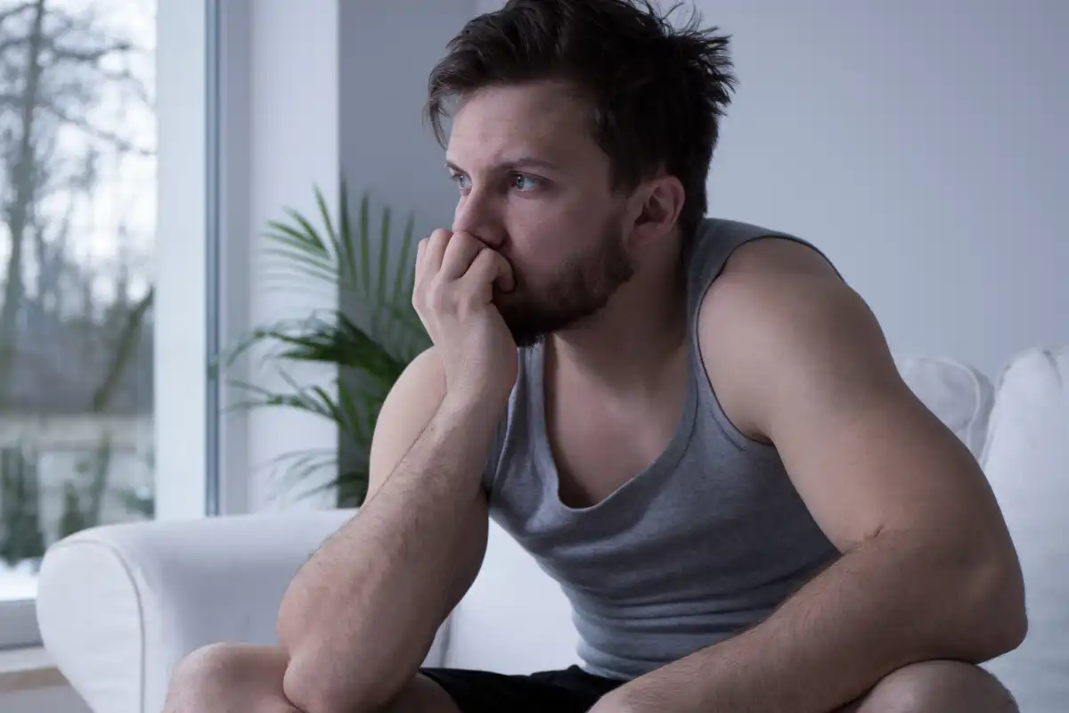 man suffering from restlessness
