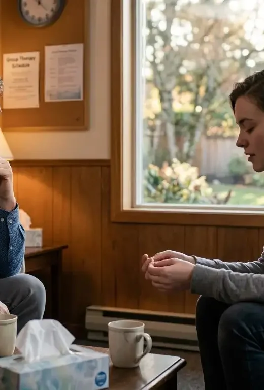 photo of a one on one counseling in drug and alcohol rehab
