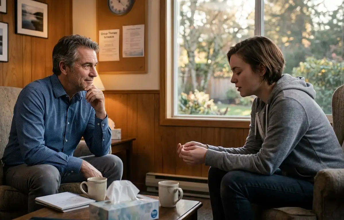 photo of a one on one counseling in drug and alcohol rehab
